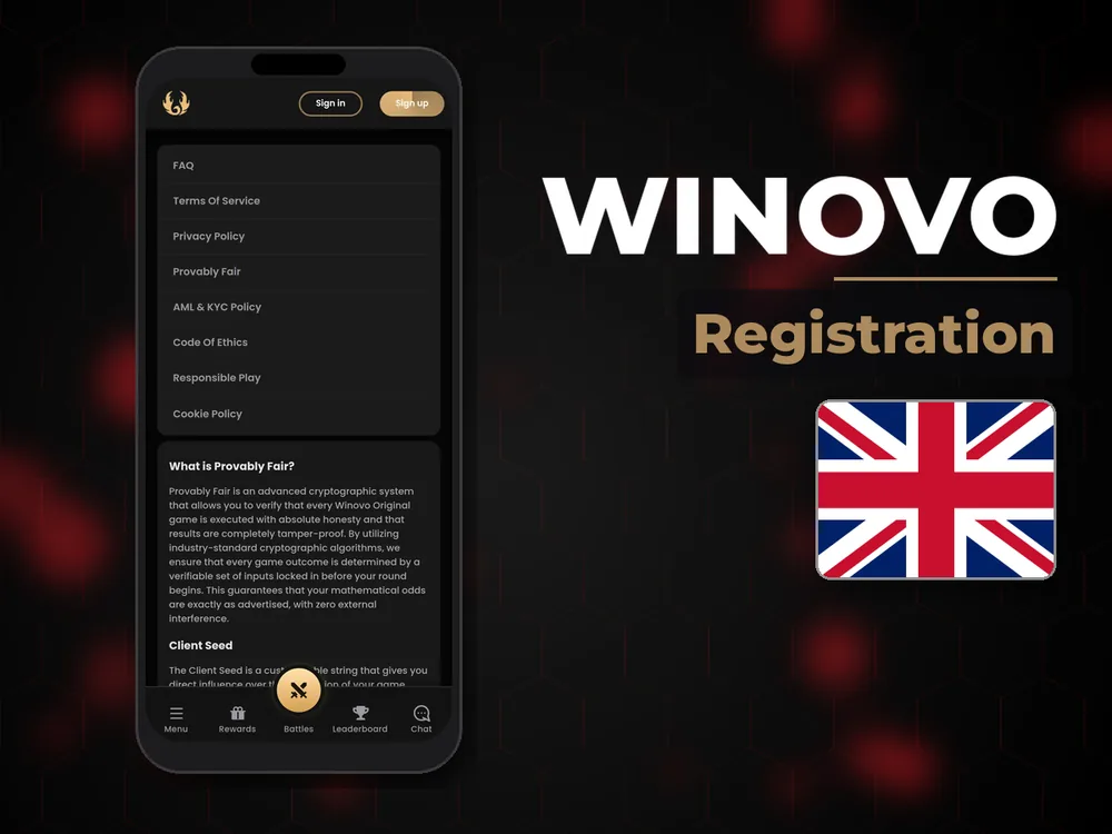 Winovo - Registration